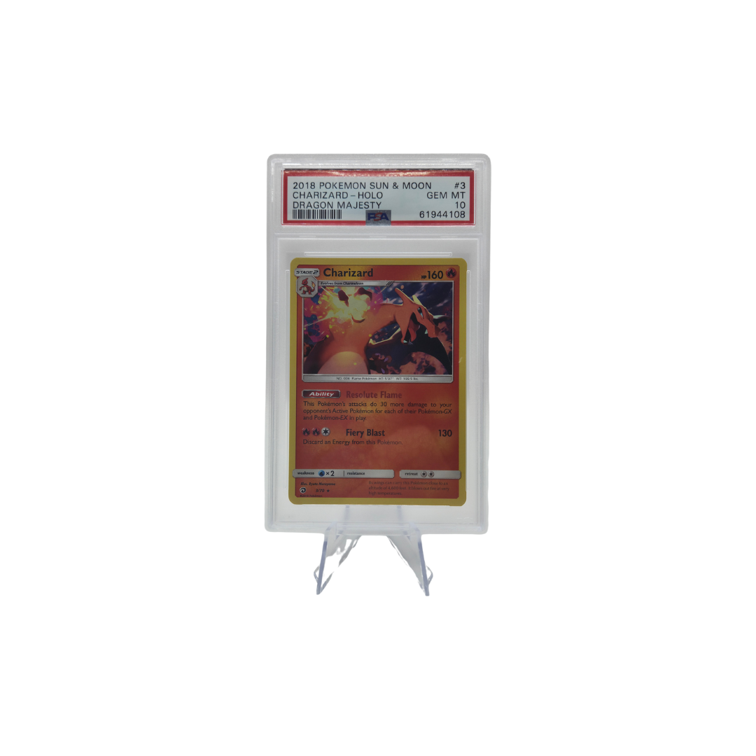 Pokémon - PSA 10 Gem Mint - Charizard Holo - Sun & Moon Dragon Majesty (3/70) (EN)