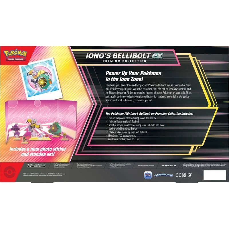 Pokémon Scarlet & Violet Iono’s Bellibolt ex Premium Collection Back