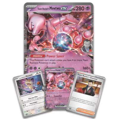 Pokémon Scarlet & Violet Team Rocket's Mewtwo Ex Box Promo Cards