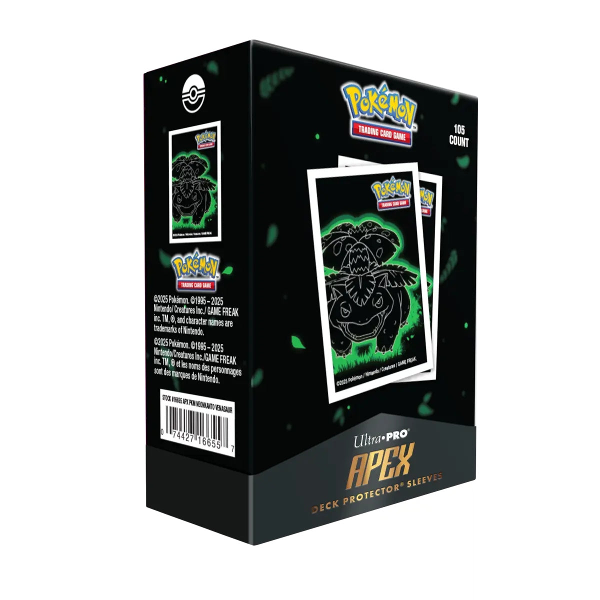 Ultra Pro - Neon Kanto Venusaur Apex Deck Protector Sleeves (105 Stk.)
