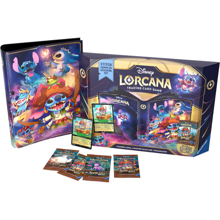 Disney Lorcana Set 6 Azurite Sea Stitch Collector's Gift Set Content