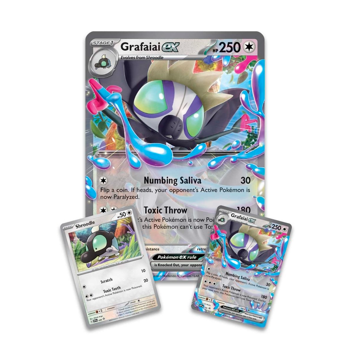 Pokémon Girafaiai ex Box Promo Cards