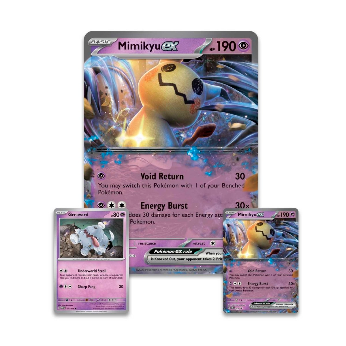 Pokémon Mimikyu ex Box Promo Cards