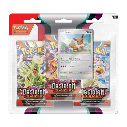 Pokémon Scarlet & Violet Obsidian Flames 3er Blister Eevee
