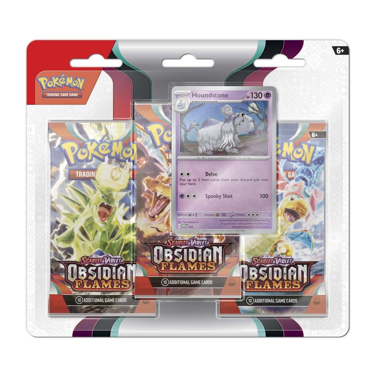 Pokémon Scarlet & Violet Obsidian Flames 3er Blister Houndstone