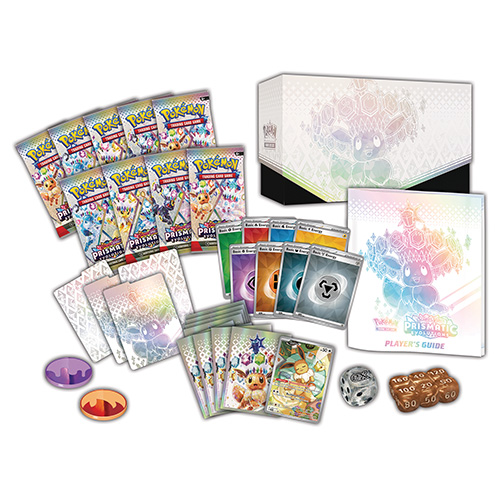 Pokémon Scarlet & Violet Prismatic Evolutions Elite Trainer Box Content