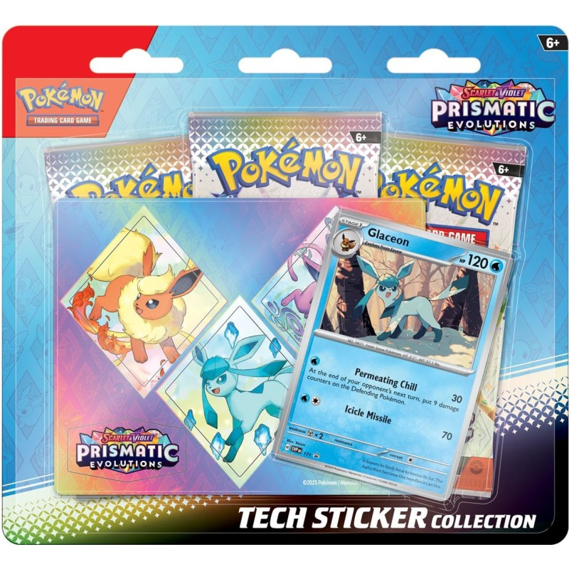 Pokémon Scarlet & Violet Prismatic Evolutions Tech Sticker Collection Glaceon