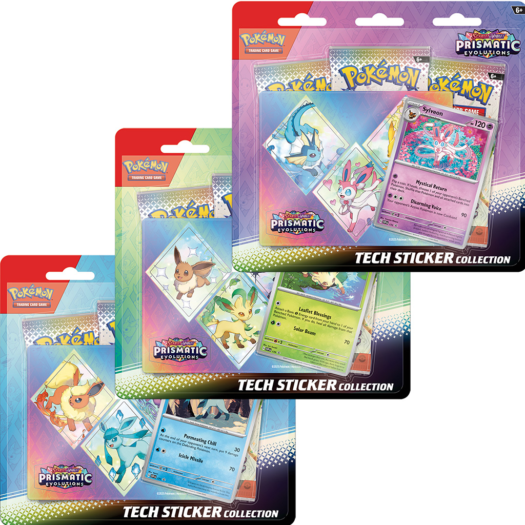 Pokémon Scarlet & Violet Prismatic Evolutions Tech Sticker Collection