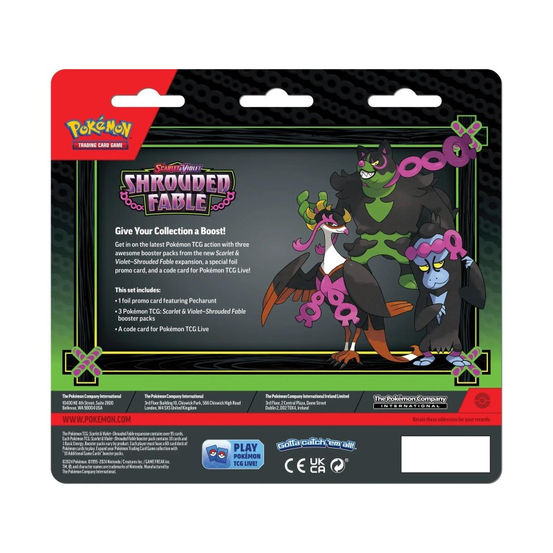 Pokémon Scarlet & Violet Shrouded Fable 3er Blister Back