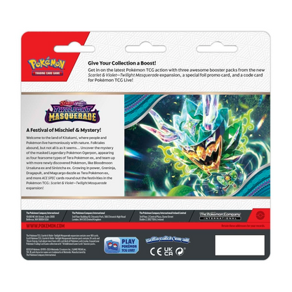 Pokémon Scarlet & Violet Twilight Masquerade 3er Blister Snorlax Back