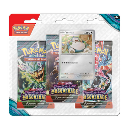 Pokémon Scarlet & Violet Twilight Masquerade 3er Blister Snorlax Front