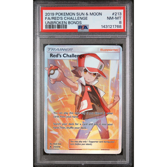 Pokémon - PSA 8 NM-MT - Red's Challenge - Sun & Moon Unbroken Bonds (213/214) (EN)