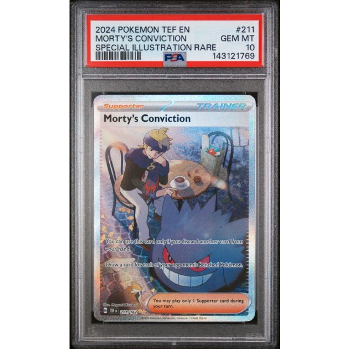 Pokémon - PSA 10 GEM MT - Morty's Conviction - Temporal Forces (211/162) (EN)