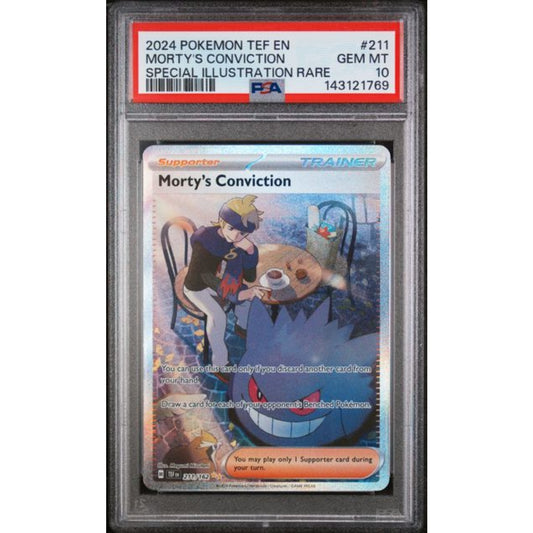 Pokémon - PSA 10 GEM MT - Morty's Conviction - Temporal Forces (211/162) (EN)