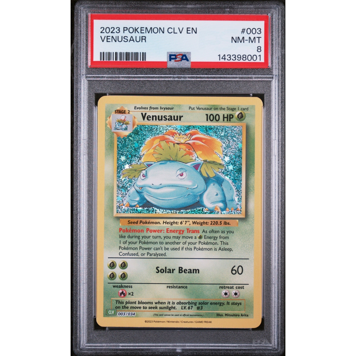 Pokémon - PSA 8 NM-MT - Venusaur (CLV 003/034) (EN)