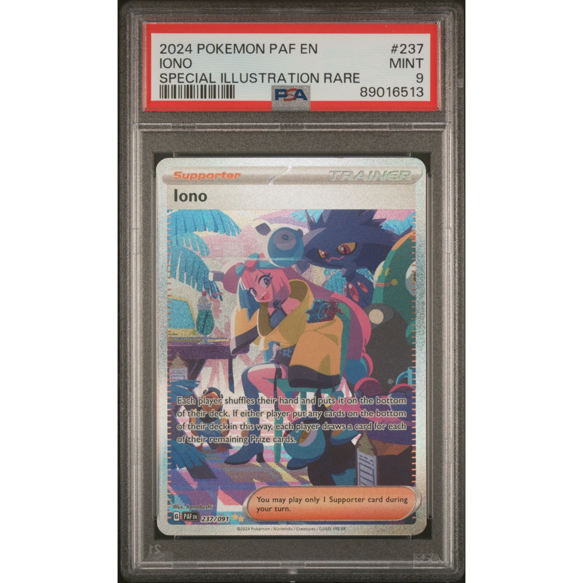 Pokémon - PSA 9 MINT - Iono (PAF 237/091) (EN)