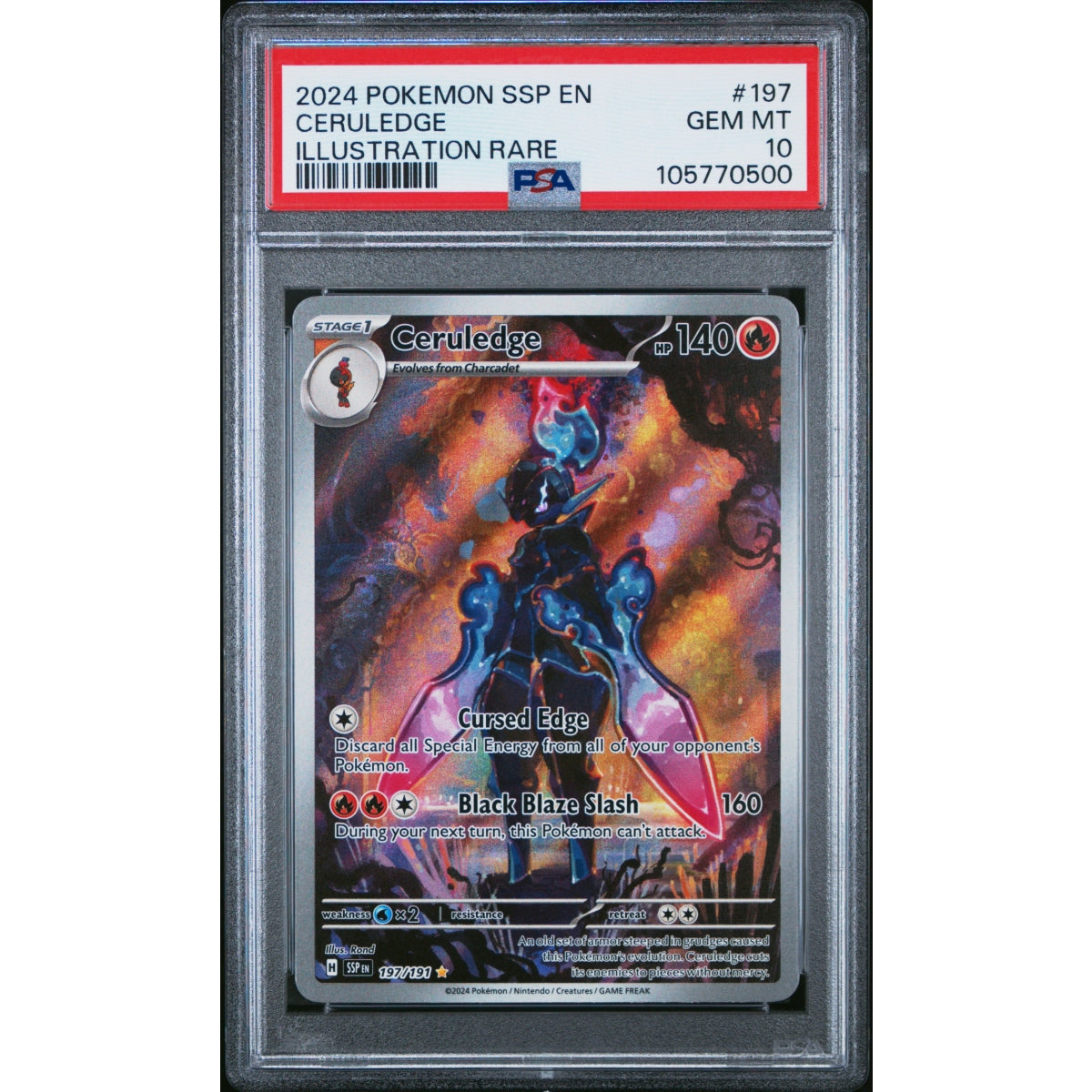 Pokémon - PSA 10 GEM MT - Ceruledge (SSP 197/191) (EN)