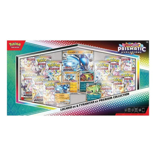 Pokémon - Scarlet & Violet - Prismatic Evolutions Lucario ex & Tyranitar ex Premium Collection Box (EN)